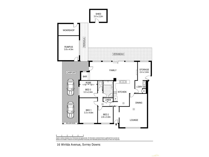 16 Wirilda Avenue, Surrey Downs SA 5126 Floorplan