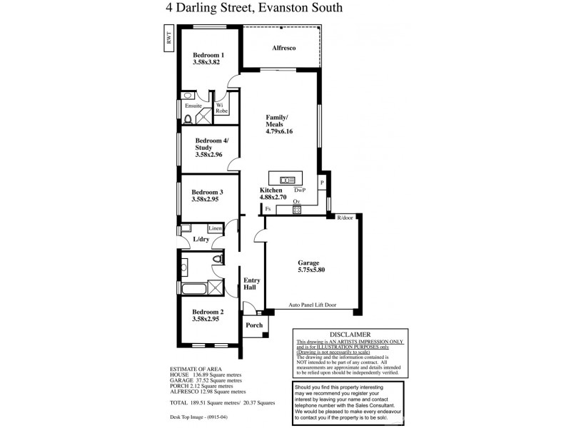 4 Darling Street, Evanston South SA 5116 Floorplan