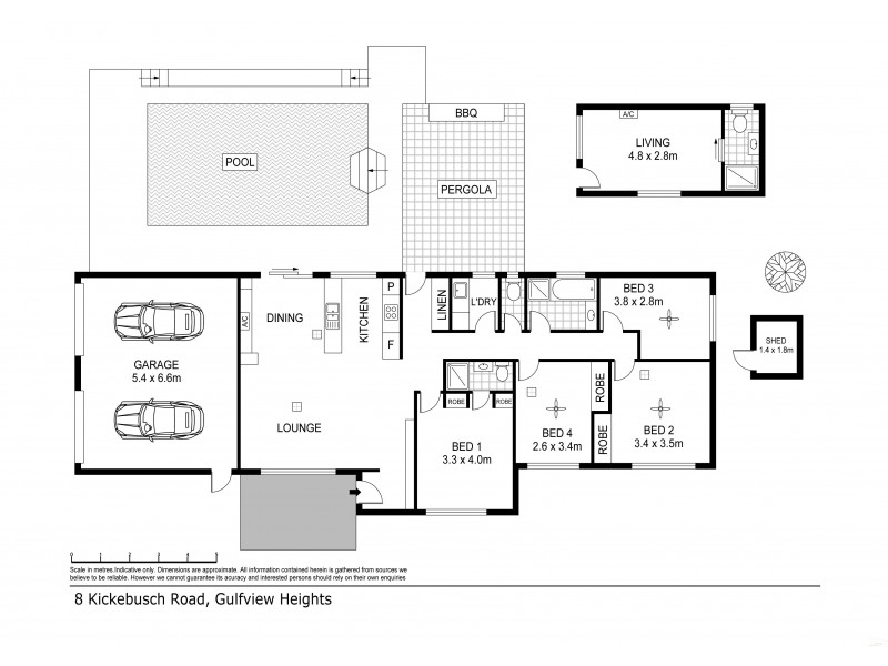 8 Kiekebusch Road, Gulfview Heights SA 5096 Floorplan