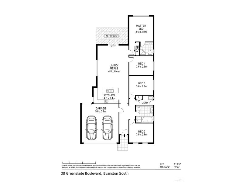 38 Greenslade Boulevard, Evanston South SA 5116 Floorplan