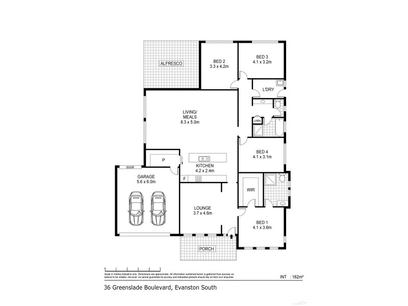 36 Greenslade Boulevard, Evanston South SA 5116 Floorplan