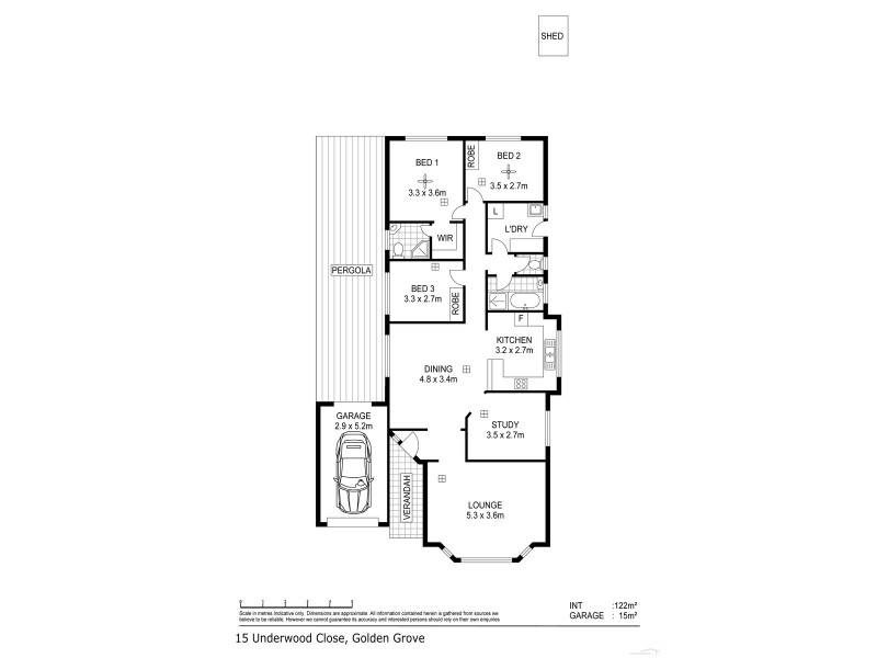 15 Underwood Close, Golden Grove SA 5125 Floorplan