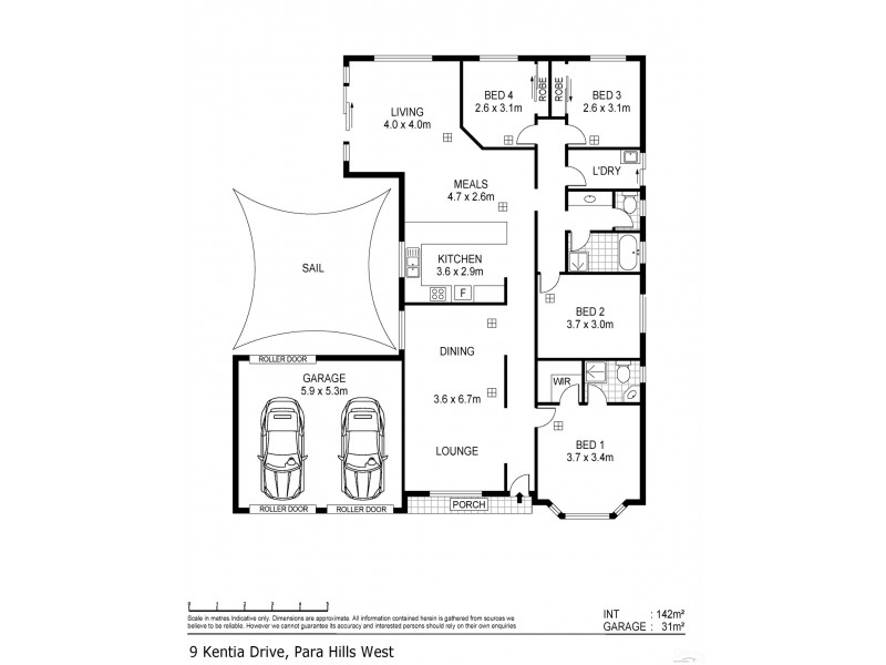 9 Kentia Drive, Para Hills West SA 5096 Floorplan