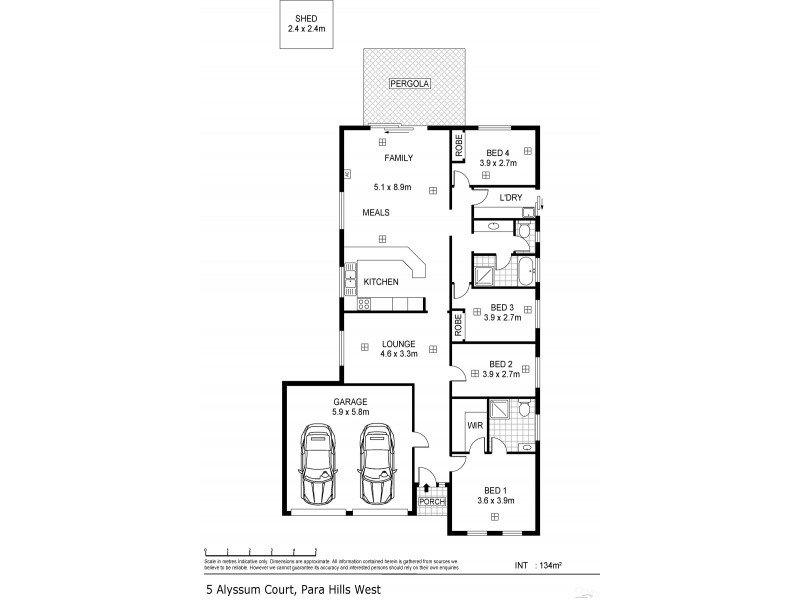 5 Alyssum Court, Para Hills West SA 5096 Floorplan