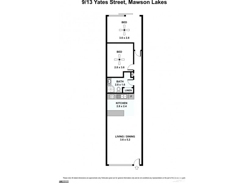9/13 Yates Street, Mawson Lakes SA 5095 Floorplan