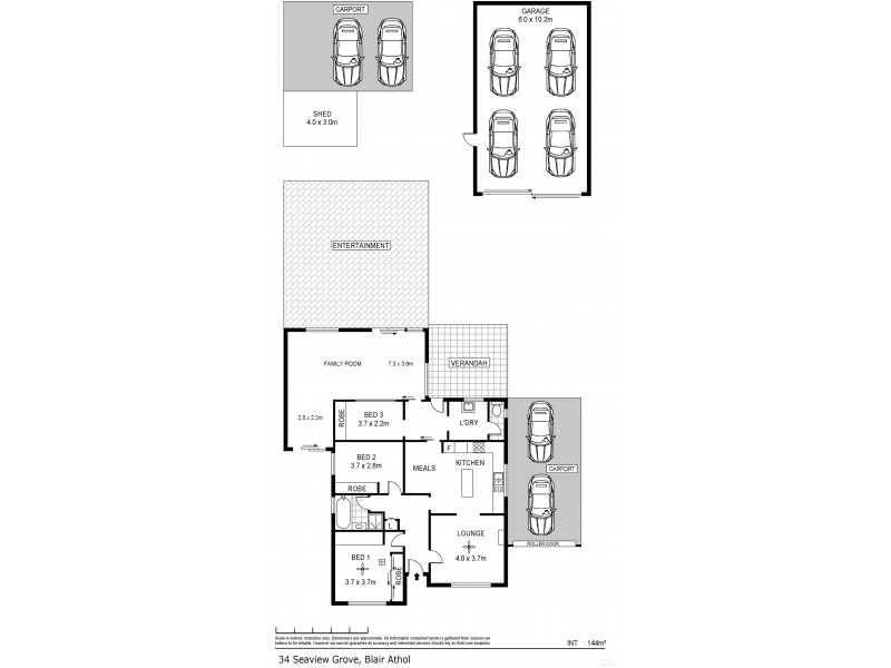34 Seaview Grove, Blair Athol SA 5084 Floorplan