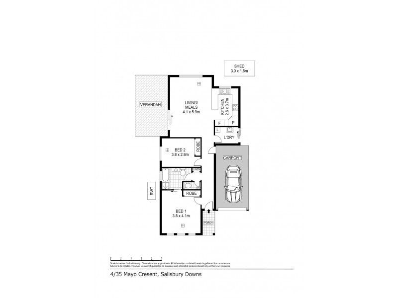 Unit 4/35 Mayo Crescent, Salisbury Downs SA 5108 Floorplan
