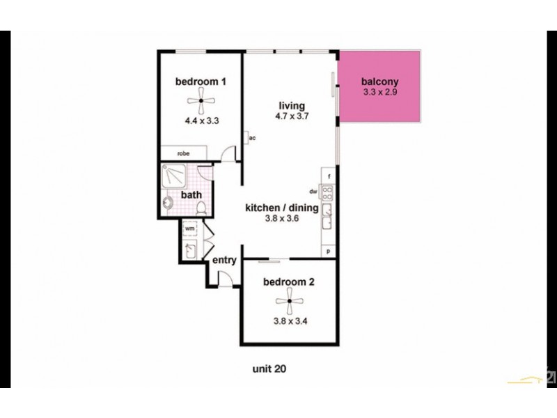 20/21-25 Euston Walk, Mawson Lakes SA 5095 Floorplan