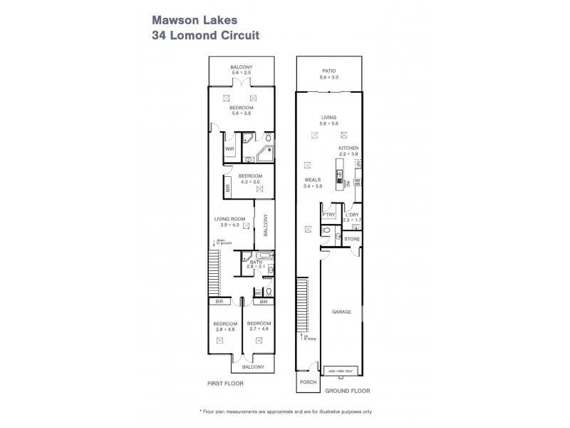 34 Lomond Circuit, Mawson Lakes SA 5095 Floorplan