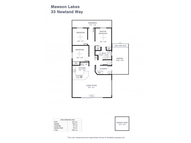 33 Newland Way, Mawson Lakes SA 5095 Floorplan