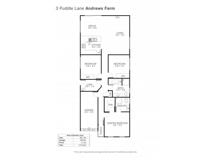 3 Puddle Lane, Andrews Farm SA 5114 Floorplan
