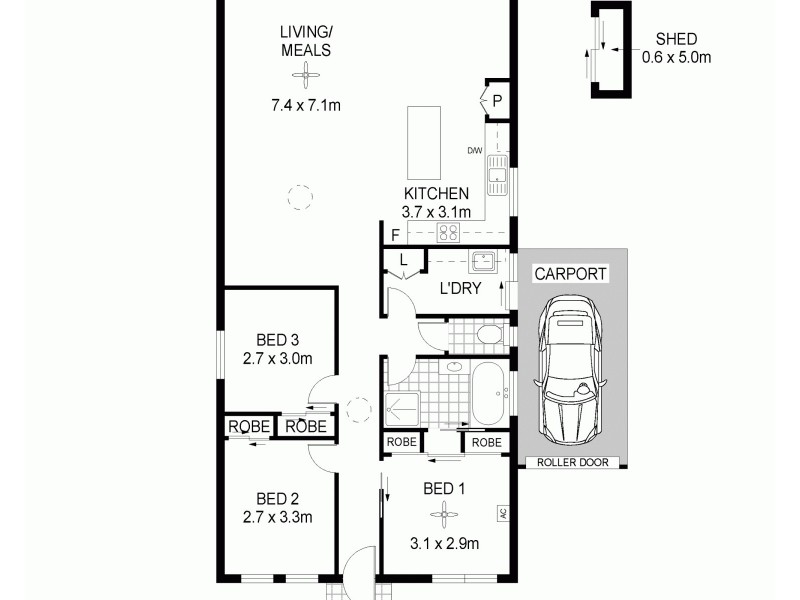 13 Heard Avenue, Mawson Lakes SA 5095 Floorplan