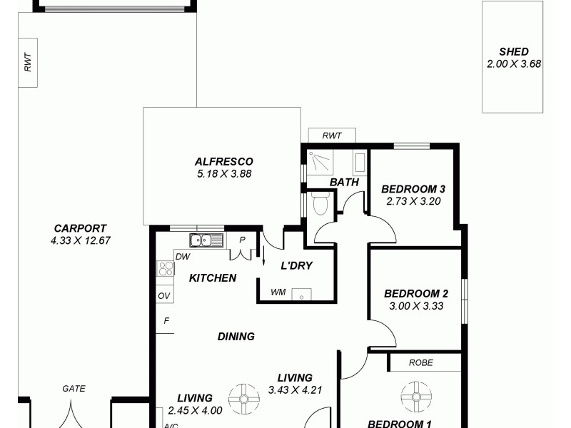 69 Bradman Road, Parafield Gardens SA 5107 Floorplan