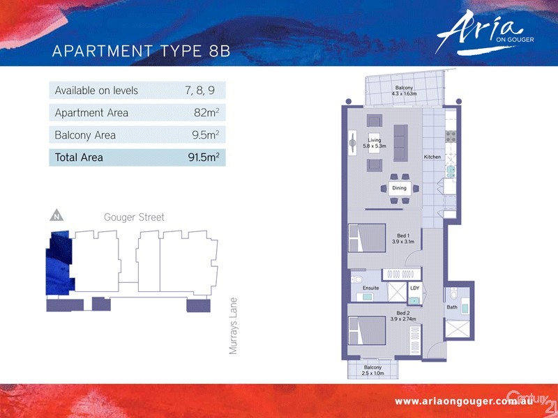 800/271-281 Gouger Street, Adelaide SA 5000 Floorplan