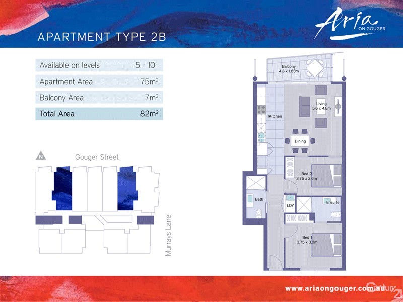 501/271-281 Gouger Street, Adelaide SA 5000 Floorplan