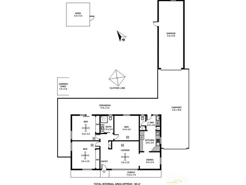 13 Caruso Crescent, Brahma Lodge SA 5109 Floorplan