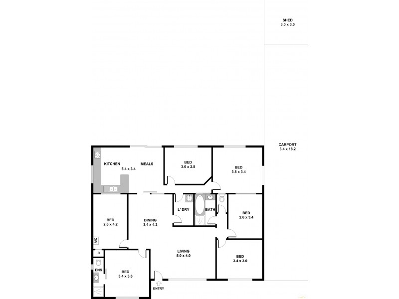 15 Roxby Street, Parafield Gardens SA 5107 Floorplan