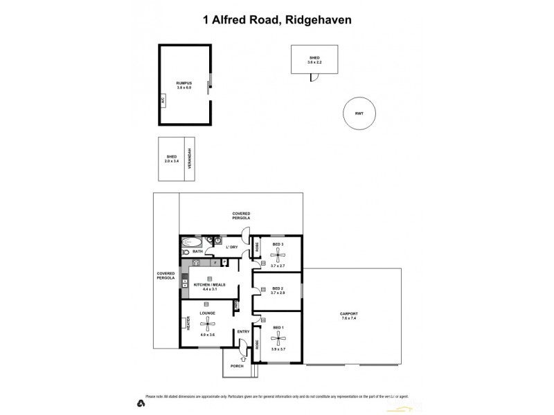 1 Alfred Road, Ridgehaven SA 5097 Floorplan