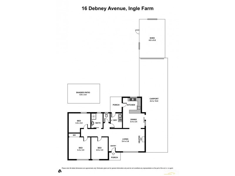 16 Debney Avenue, Ingle Farm SA 5098 Floorplan