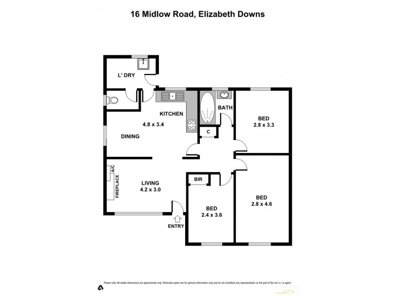 16 Midlow Road, Elizabeth Downs SA 5113 Floorplan