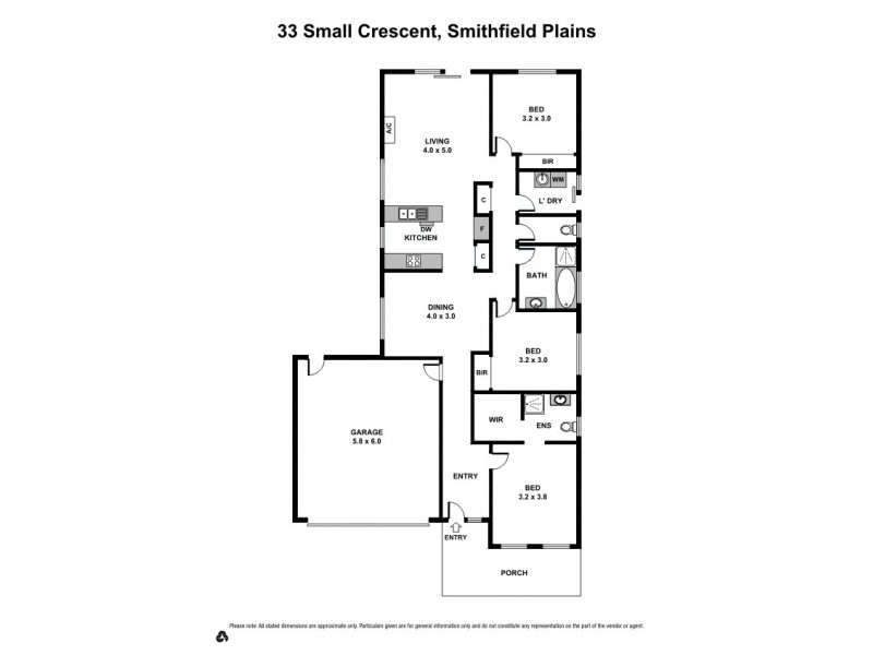 33 Small Crescent, Smithfield Plains SA 5114 Floorplan