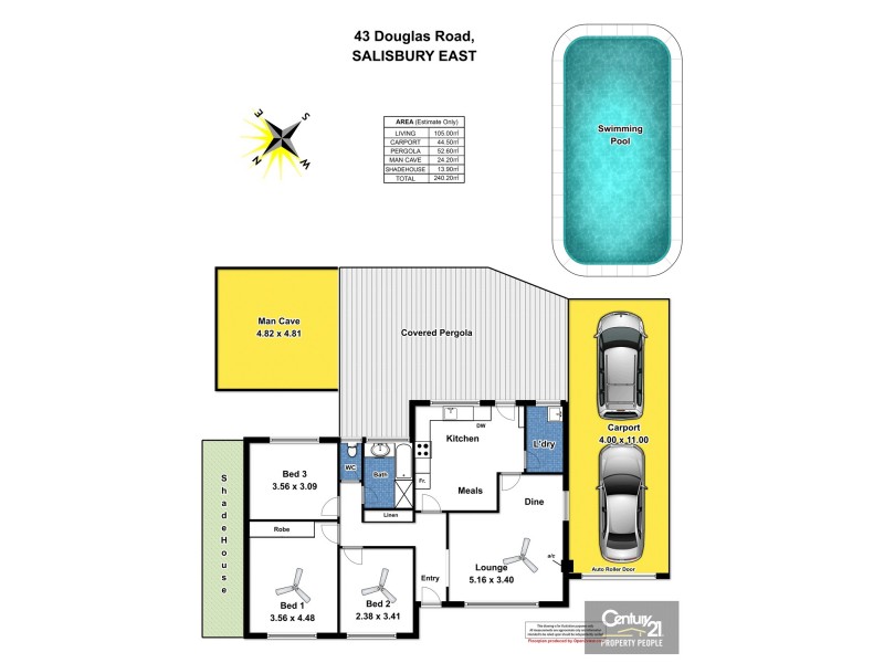 43 Douglas Road, Salisbury East SA 5109 Floorplan