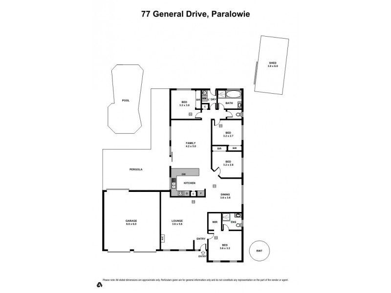 77 General Drive, Paralowie SA 5108 Floorplan
