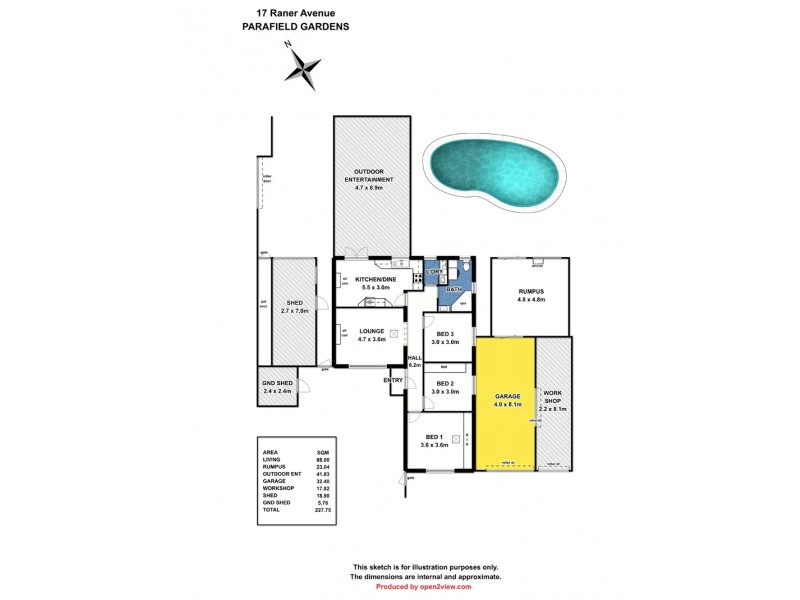 17 Raner Avenue, Parafield Gardens SA 5107 Floorplan