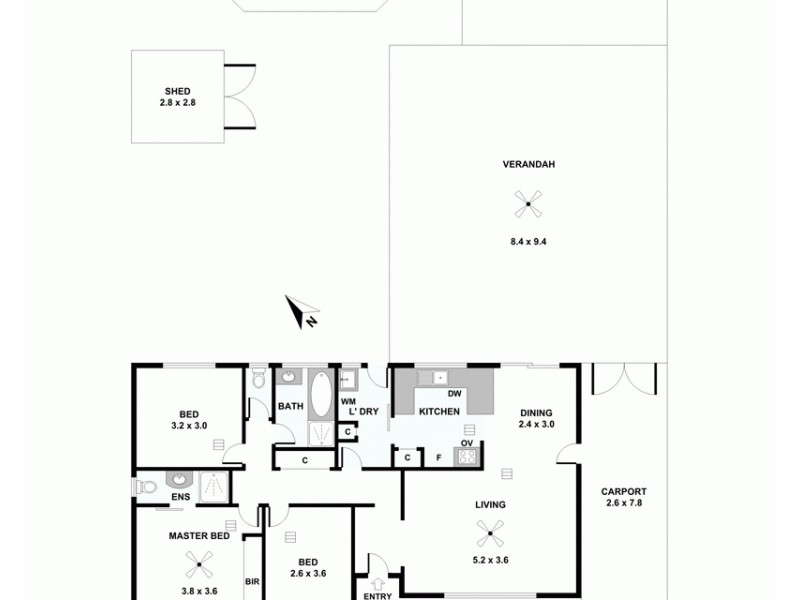 41 Woodfield Drive, Salisbury Downs SA 5108 Floorplan