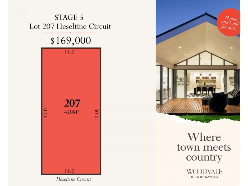 Lot 207 Heseltine Circuit, Gawler South SA 5118