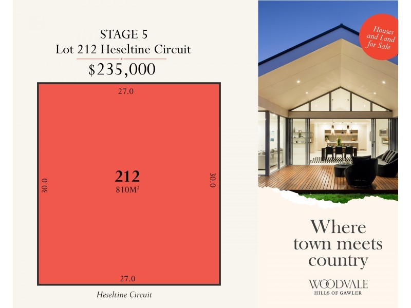 Lot 212 Heseltine Circuit, Gawler South SA 5118