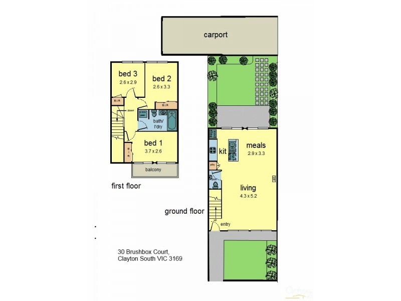 30 Brushbox Court, Clayton VIC 3168 Floorplan