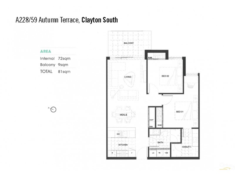 A228/59 Autumn Terrace, Clayton South VIC 3169 Floorplan