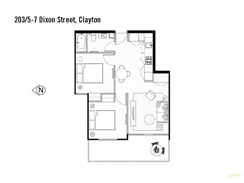 203/5-7 Dixon Street, Clayton VIC 3168 Floorplan
