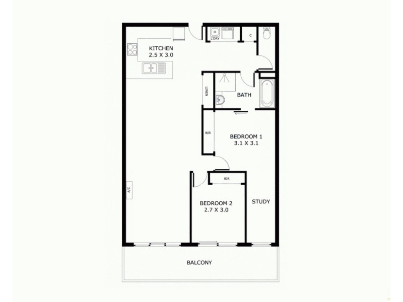 16/213 Normanby Road, Notting Hill VIC 3168 Floorplan