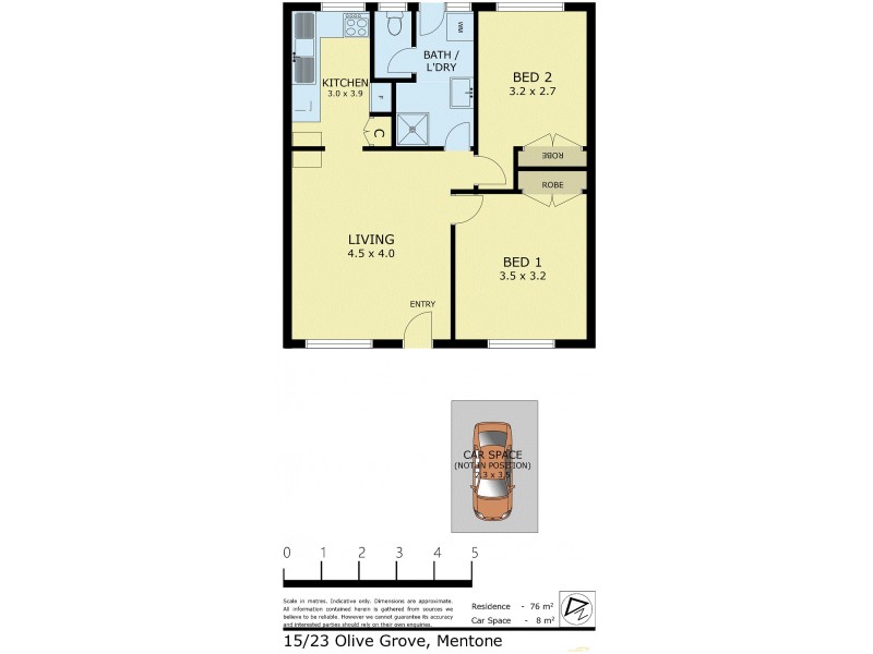 15/23 Olive Grove, Mentone VIC 3194 Floorplan