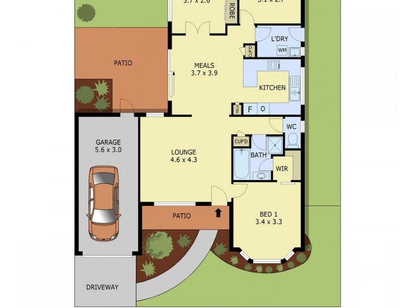 2/79 Greenwood Drive, Carrum Downs VIC 3201 Floorplan