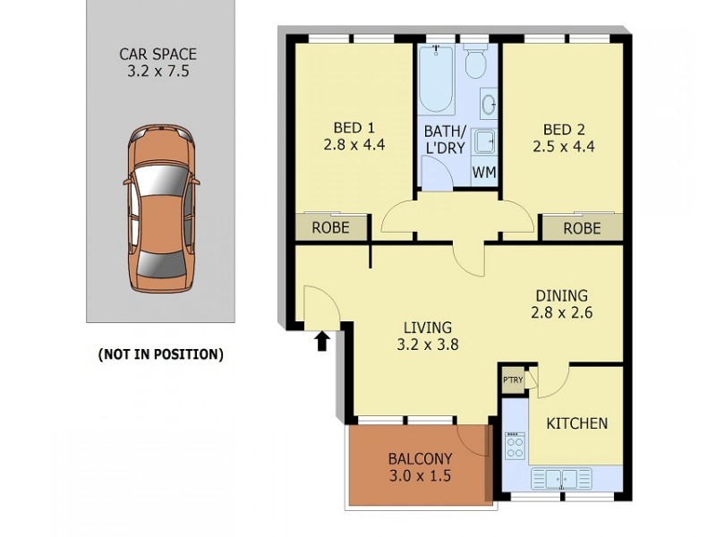16/402 Nepean Highway, Frankston VIC 3199 Floorplan
