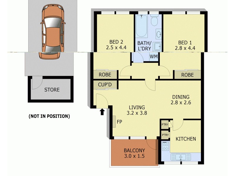 4/402 Nepean Highway, Frankston VIC 3199 Floorplan