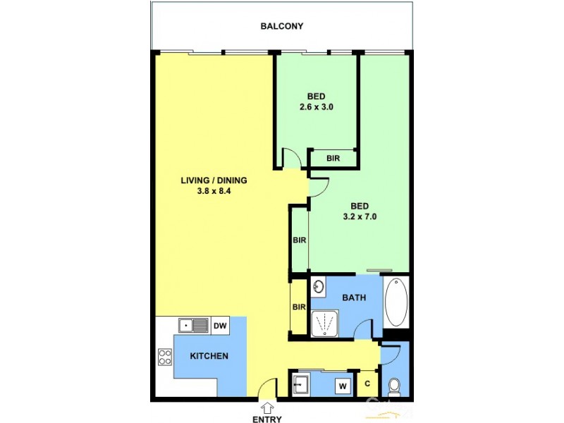 20/213 Normanby Road, Notting Hill VIC 3168 Floorplan
