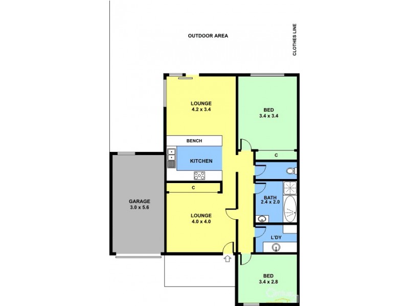 2/443 Police Road, Mulgrave VIC 3170 Floorplan