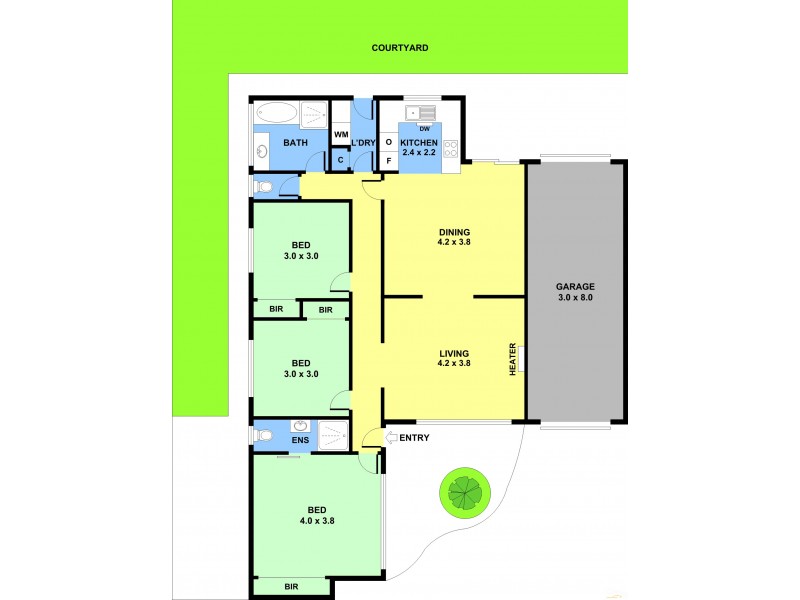 2/1 Lesley Grove, Noble Park VIC 3174 Floorplan