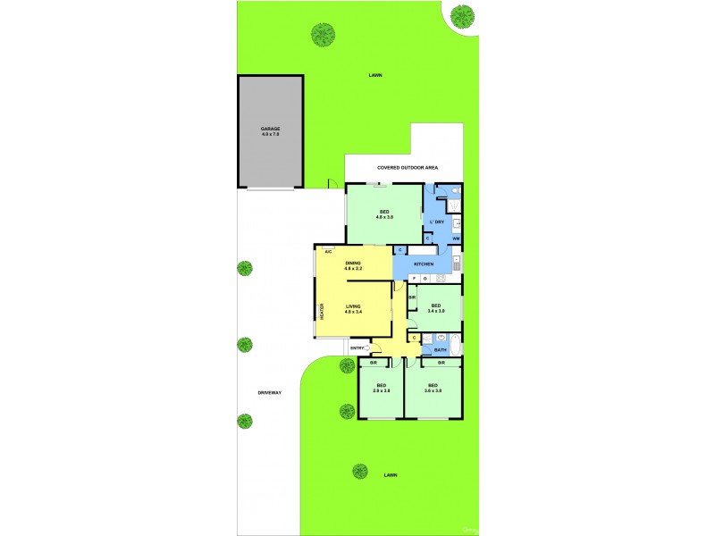 13 Leeside Street, Dandenong North VIC 3175 Floorplan