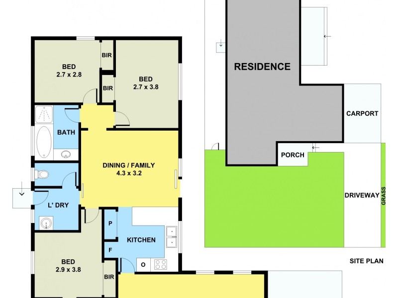 13 Greenglade Court, Noble Park VIC 3174 Floorplan