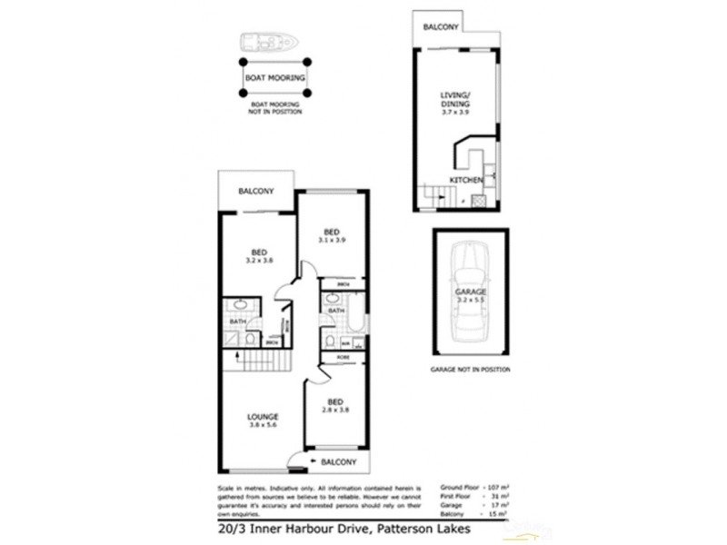 20/3 Inner Harbour Drive, Patterson Lakes VIC 3197 Floorplan