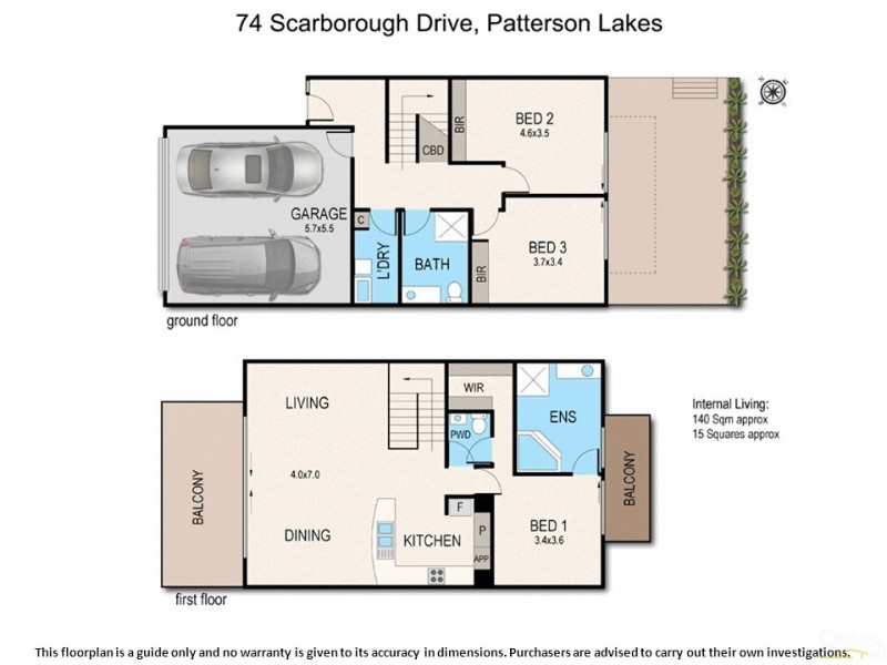 74 Scarborough Drive, Patterson Lakes VIC 3197 Floorplan