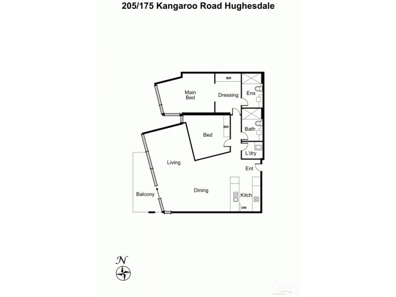 205/175 Kangaroo Road, Hughesdale VIC 3166 Floorplan