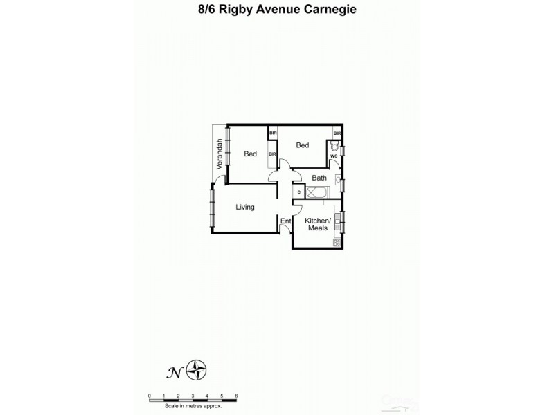 8/6 Rigby Avenue, Carnegie VIC 3163 Floorplan