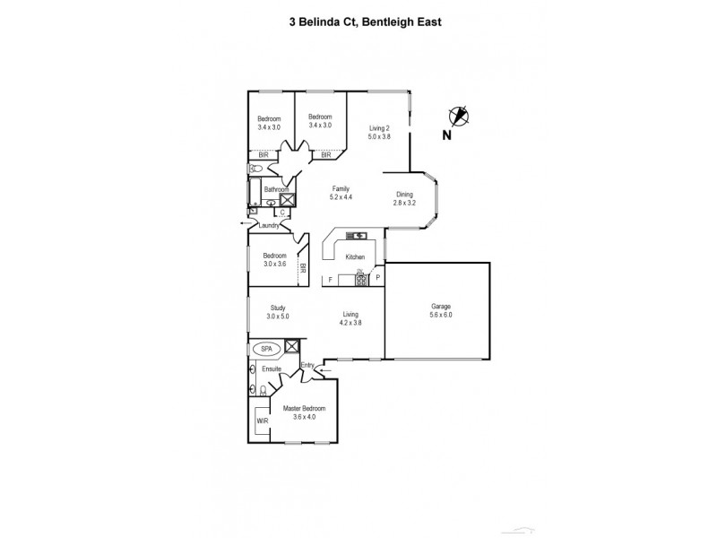 3 Belinda Court, Bentleigh East VIC 3165 Floorplan
