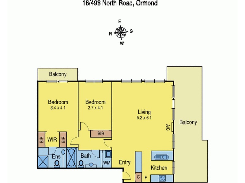 16/498 North Road, Ormond VIC 3204 Floorplan